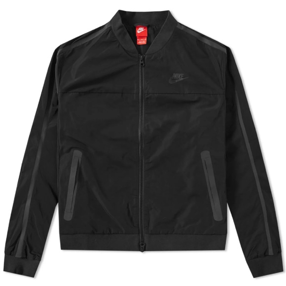 Nike Bonded Bomber Jacket in Black - Picture 3 of 13